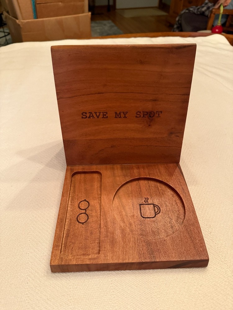 Bedside wood book valet new