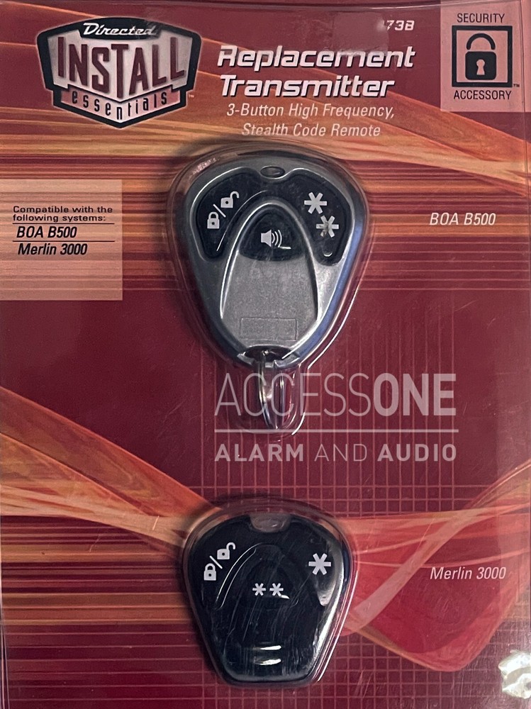 Directed BOA Merlin 473B 3-Button Gloss Silver Remote Control EXSDEI474S