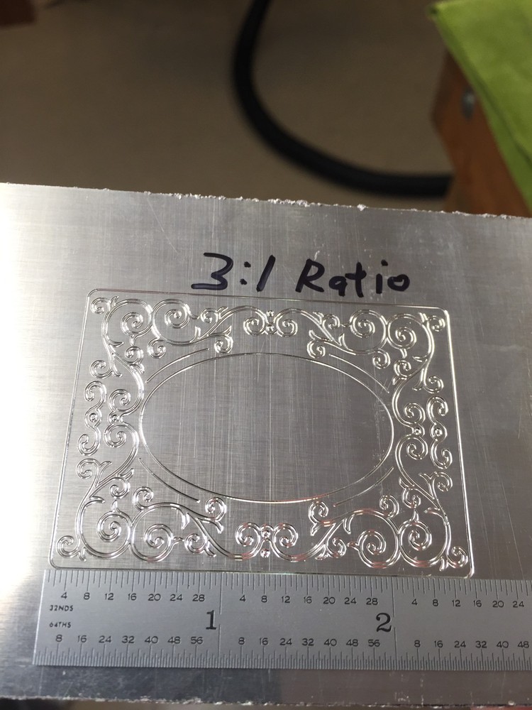 MASTER HEIRLOOM SCROLL WORK SOLID BRASS ENGRAVING PLATE FOR NEW HERMES FONT TRAY