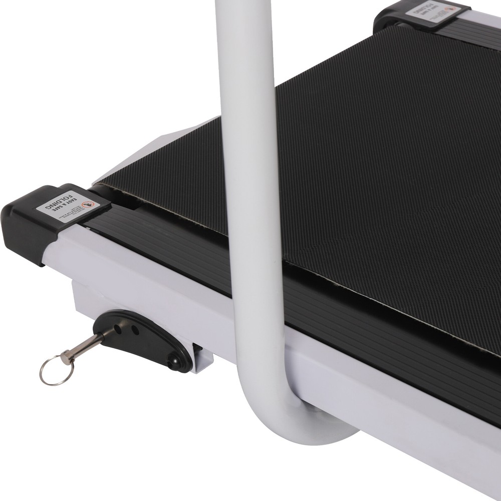 Compact Walking Treadmill with Heart Rate Sensor & Safety Handrails