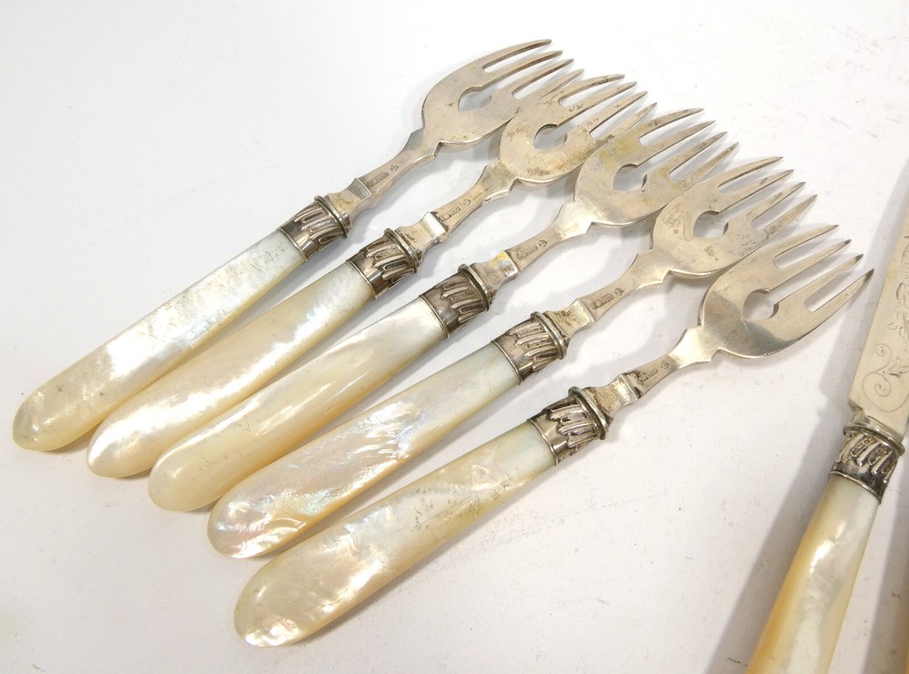 Art Nouveau Fish Cutlery Silver Eugen Marcus