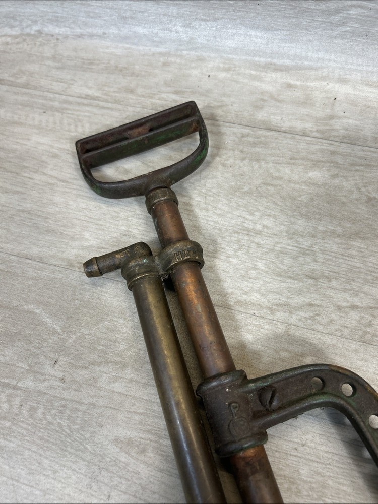 Vintage Brass & Copper CAST IRON Manual Hand Bilge Pump Unknown Maker UNTESTED