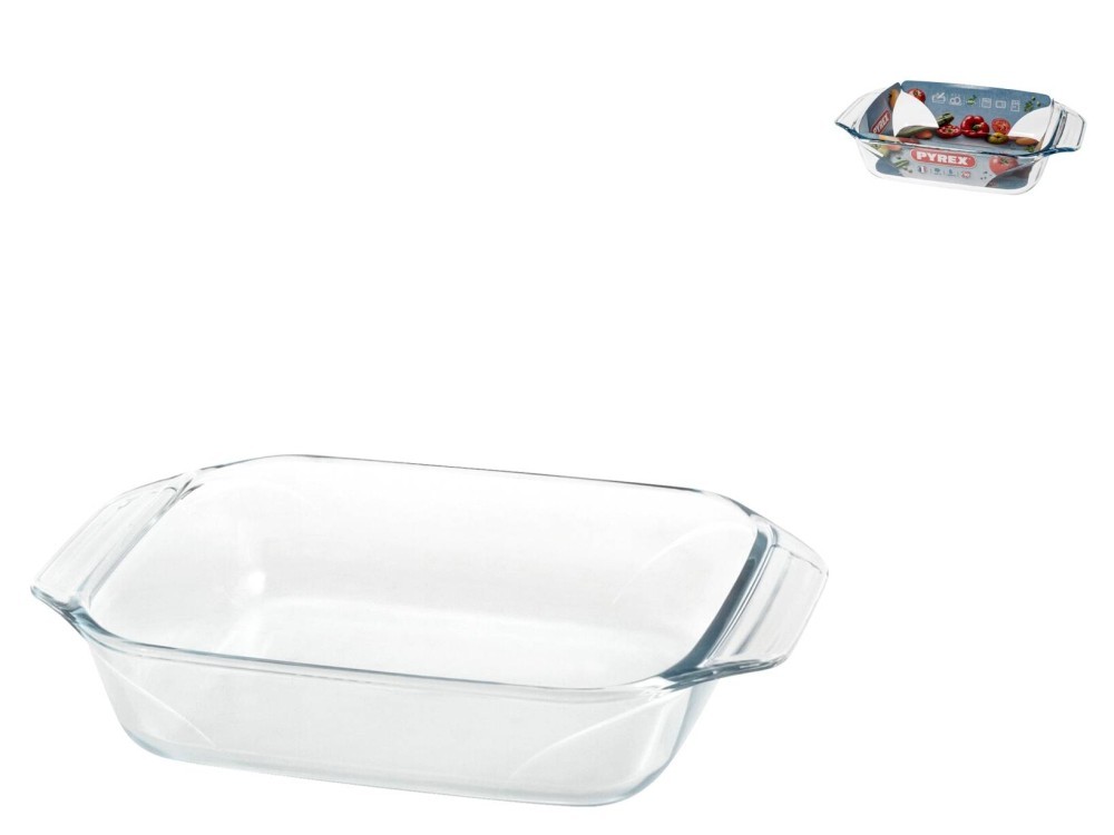 Pyrex Rectangular Baking Dish In Tempered Glass 28X17 Cm; Capacity 1.4 L