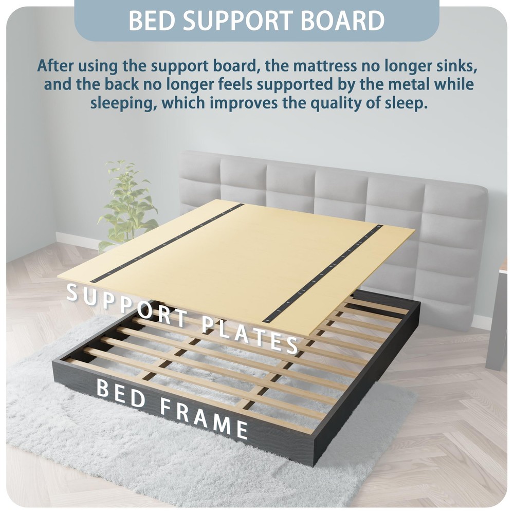 Imperius Heavy Duty Foldable Box Spring Bunkie Board Bed Support Slat