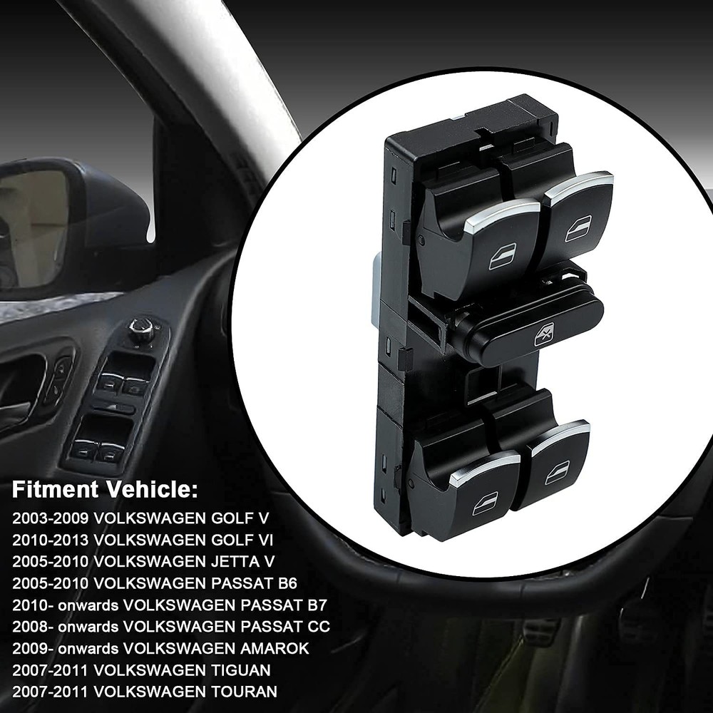 Driver Side Master Power Window Control Switch for 2005-2013 Volkswagen CC
