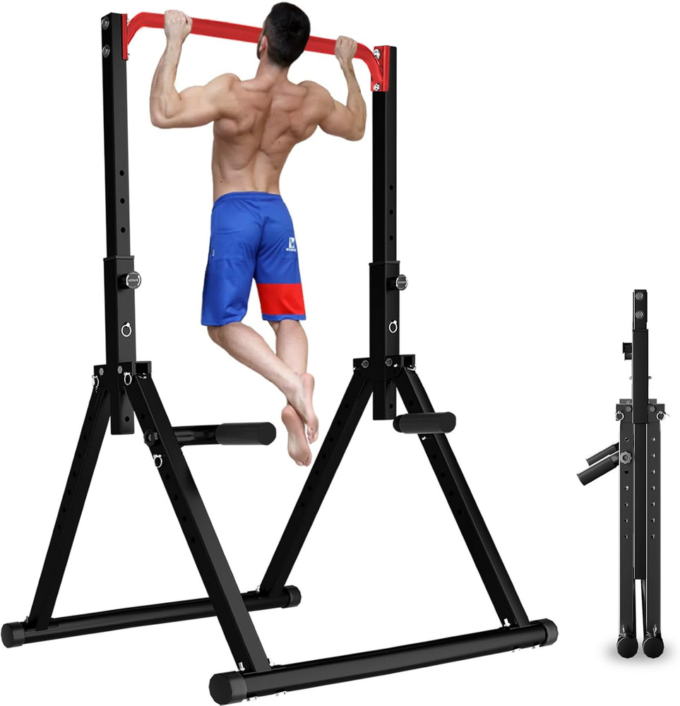 Power Tower Pull up Bar Free Standing, Adjustable Foldable Pull up Station, Home