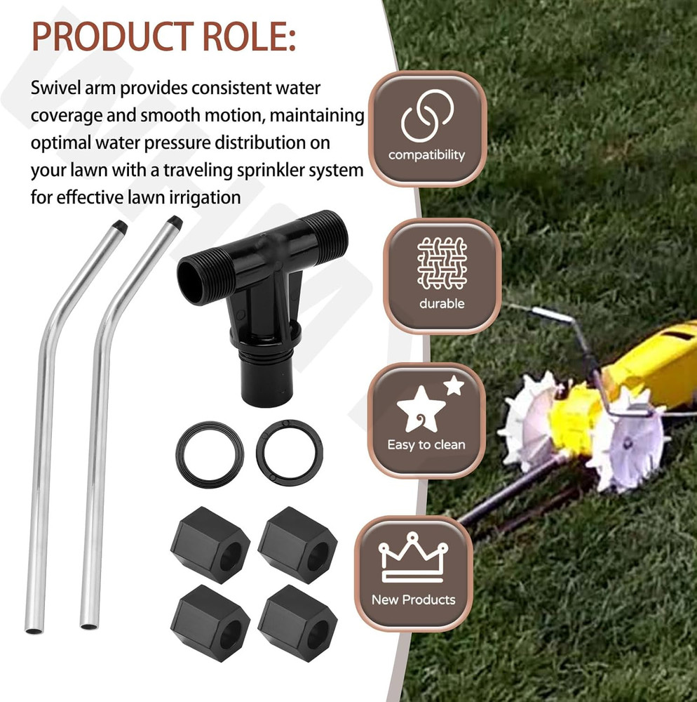Traveling Sprinkler Kit with Tee Replacement for Nelson and Orbit Systems