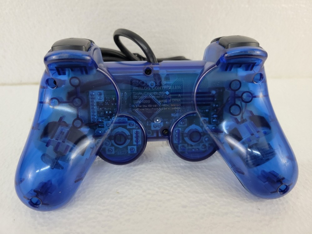 PlayStation 2 PS2 OEM Sony DualShock 2 Controller Ocean Blue Clear Working