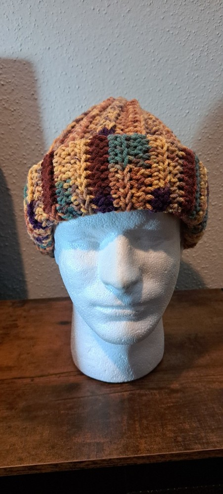 Crochet Handmade Multi-colored Beanie Jazz Stripe