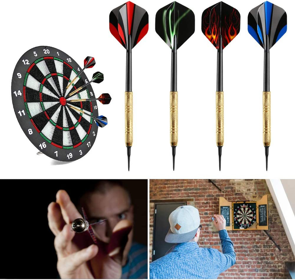 12 Pcs Soft Tip Darts Set 14g Plastic Tipped 36 Extra 2BA Replacement Tips
