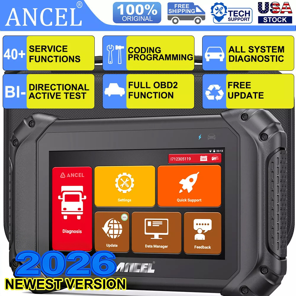 ANCEL V5 HD Heavy Duty Truck Diagnostic Tools Full System ECU Coding Diagnosis