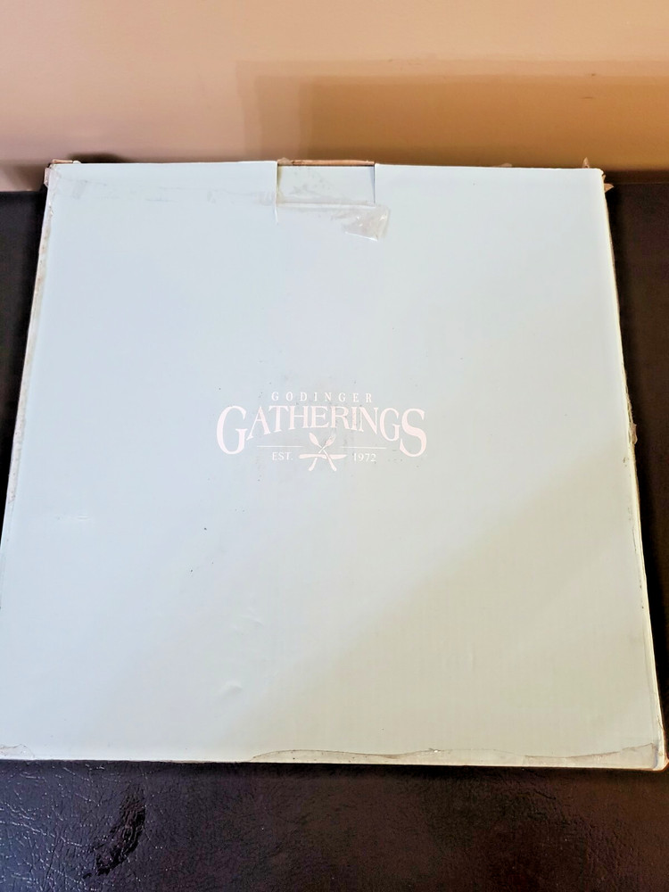 Cake Pie Plate Galvanized Serving Tray with Dome Godinger