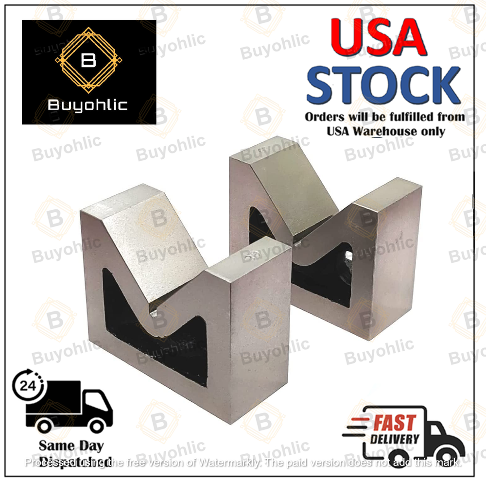 Seasoned Caste Iron V Block Pair Lathe Machine Tools Lathe work