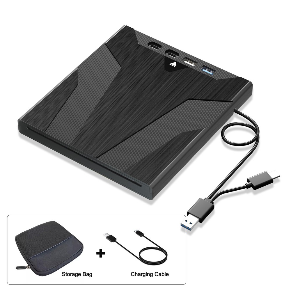 External CD/DVD Optical Drive for Laptop PC, CD DVD -/+RW Player Reader Burner