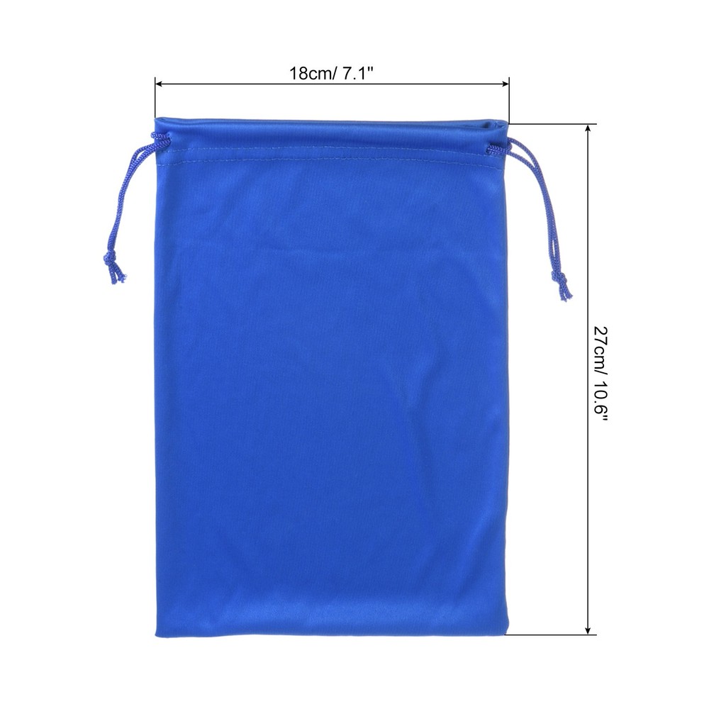 Ski Goggle Bag Microfiber Snow Goggles Case Drawstring Pouch Blue