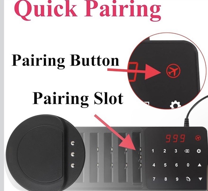 Restaurant Pager System, 10 Coaster Pagers, Wireless Beepers with Vibrate Fla...