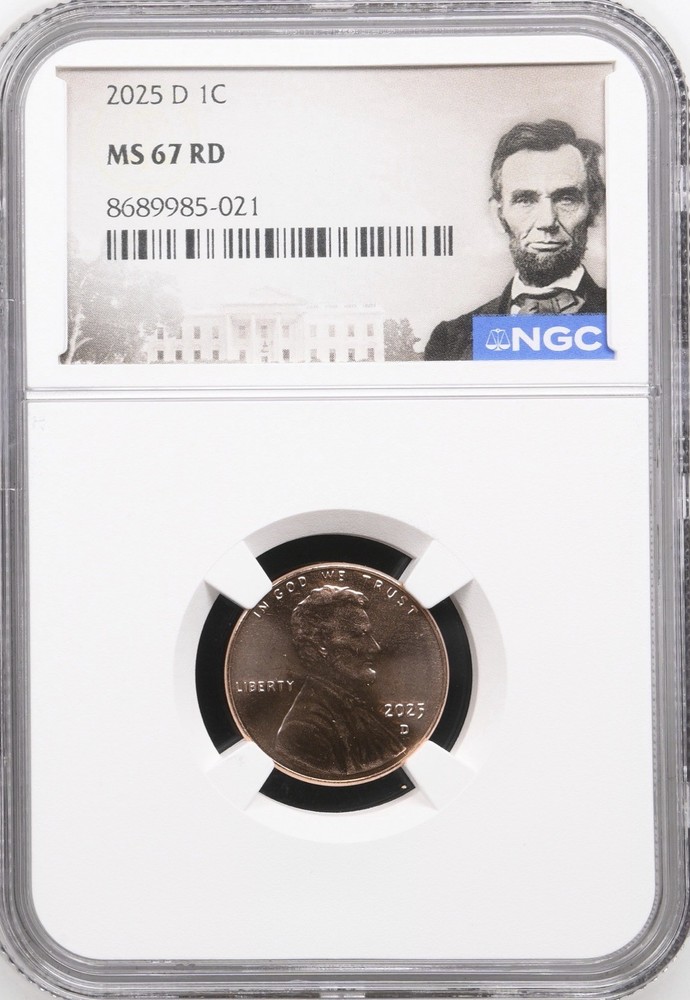 2025 D Lincoln Shield Cent 1C NGC MS67 RD Lincoln Label