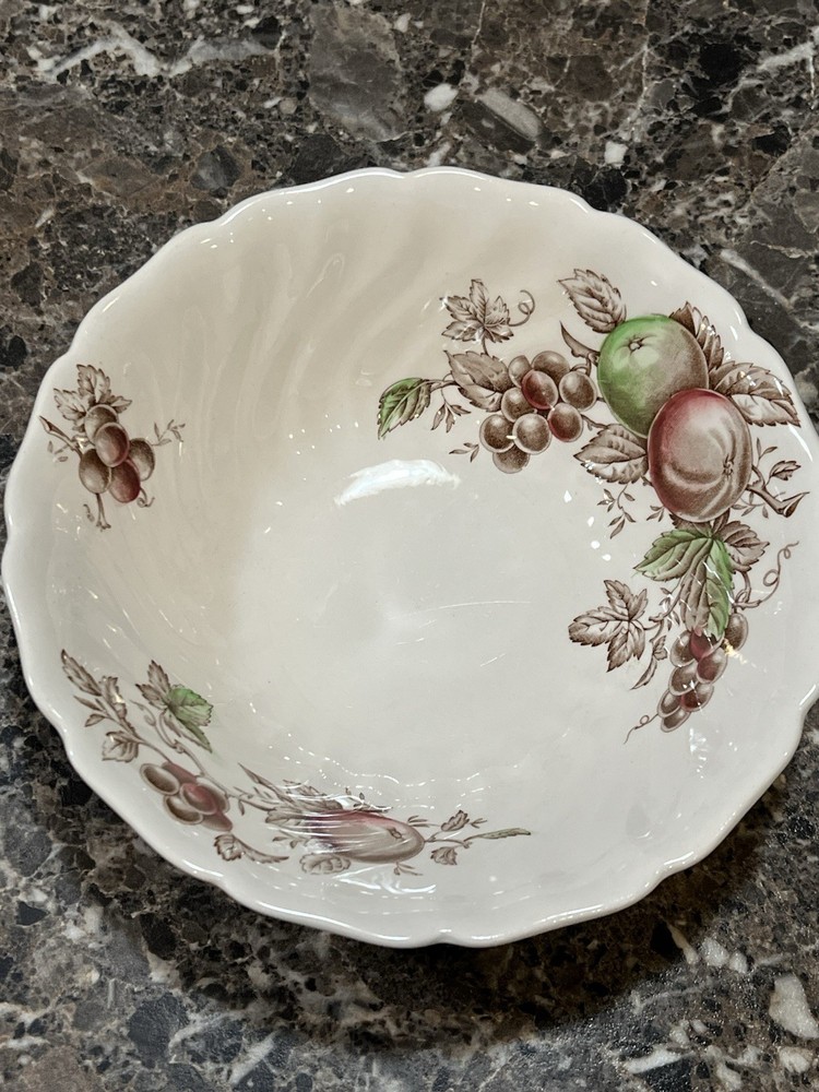 Johnson Bros Harvest Time Vintage Ceramic Dinner Set Fruit Pattern England