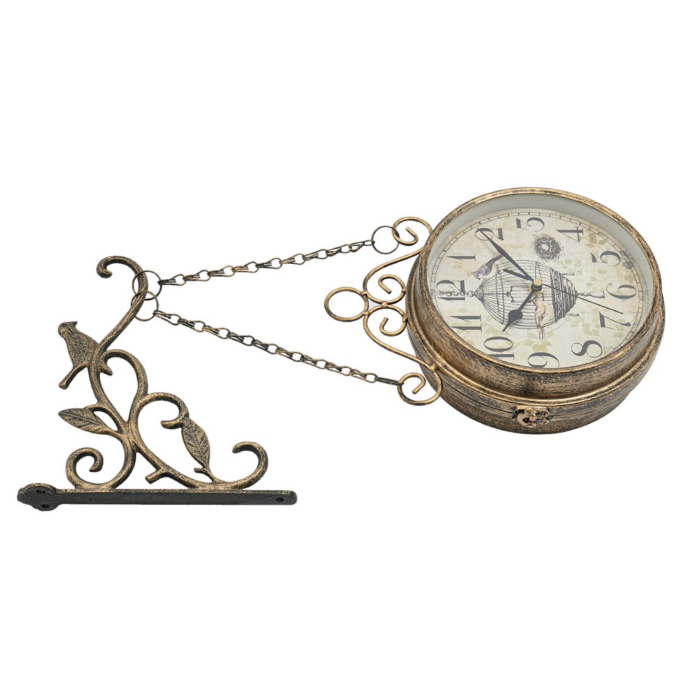 Double-Sided Vintage Wall Clock for Home & Commercial Spaces