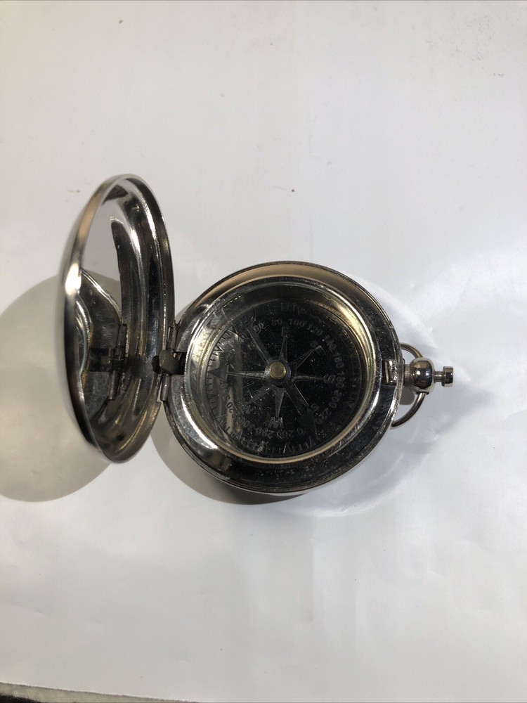 Compass Nautical Marine Pocket Chrome Polished Navigation Personalized