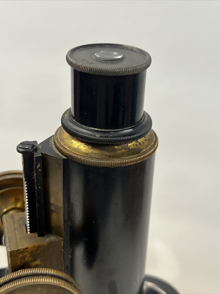 Antique Brass and Iron Microscope by SPENCER LENS CO