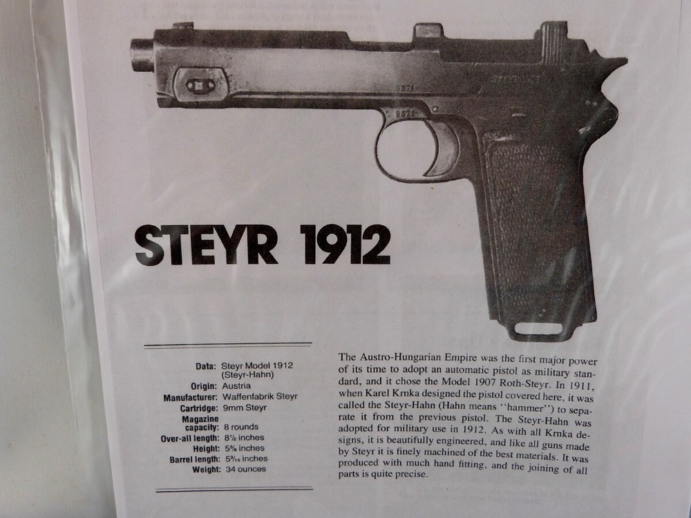 STEYR 1912 HAND GUN BREAK DOWN INSTRUCTION KIT