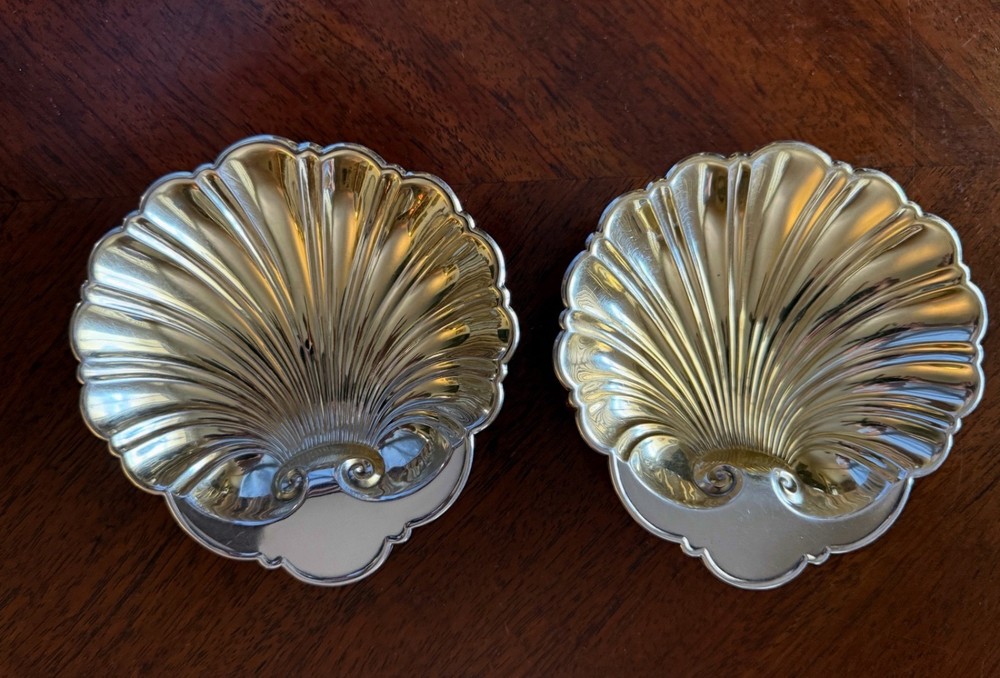 VINTAGE - GORHAM - STERLING SILVER SHELL CANDY / NUT DISHES (2), ASW=5.42OZ