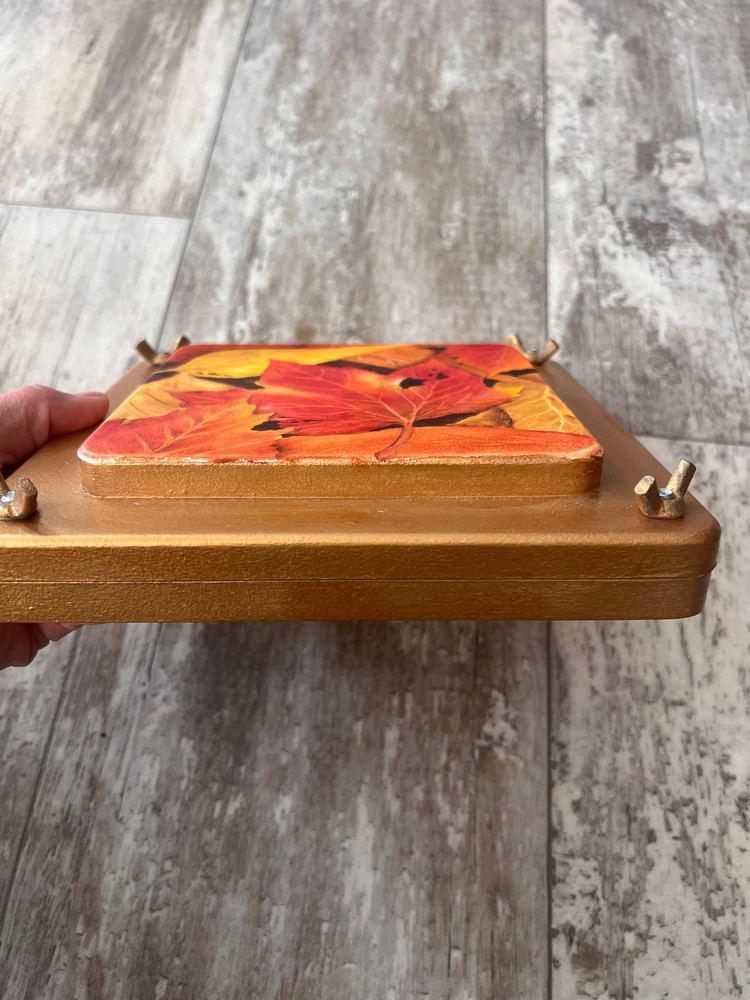 Vintage Style Hand Painted Solid Wood Flower Press Leaf Press