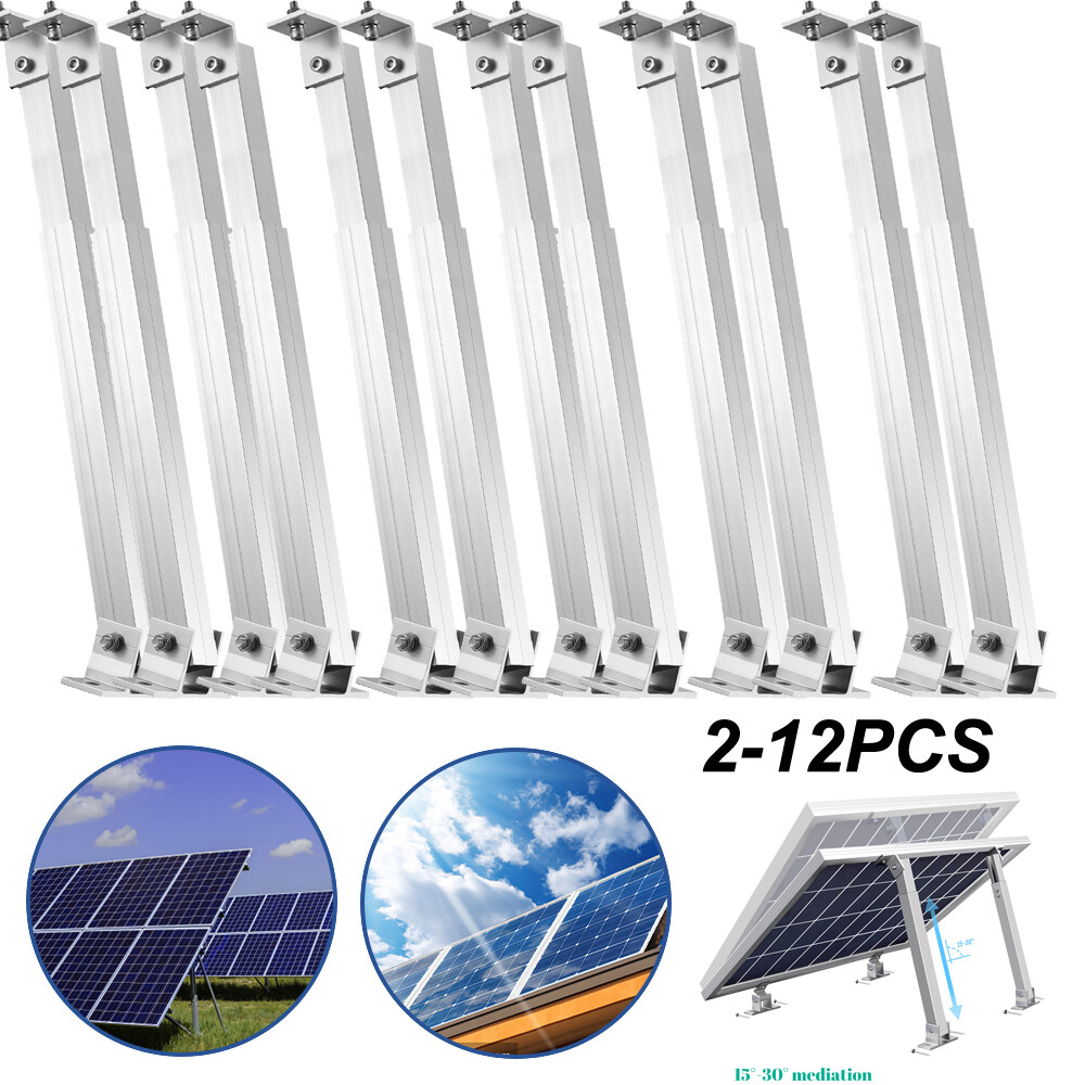 1-6X Pair Solar Panel Stand Mounting Brackets Adjustable Tilt Fixing Roof Wall