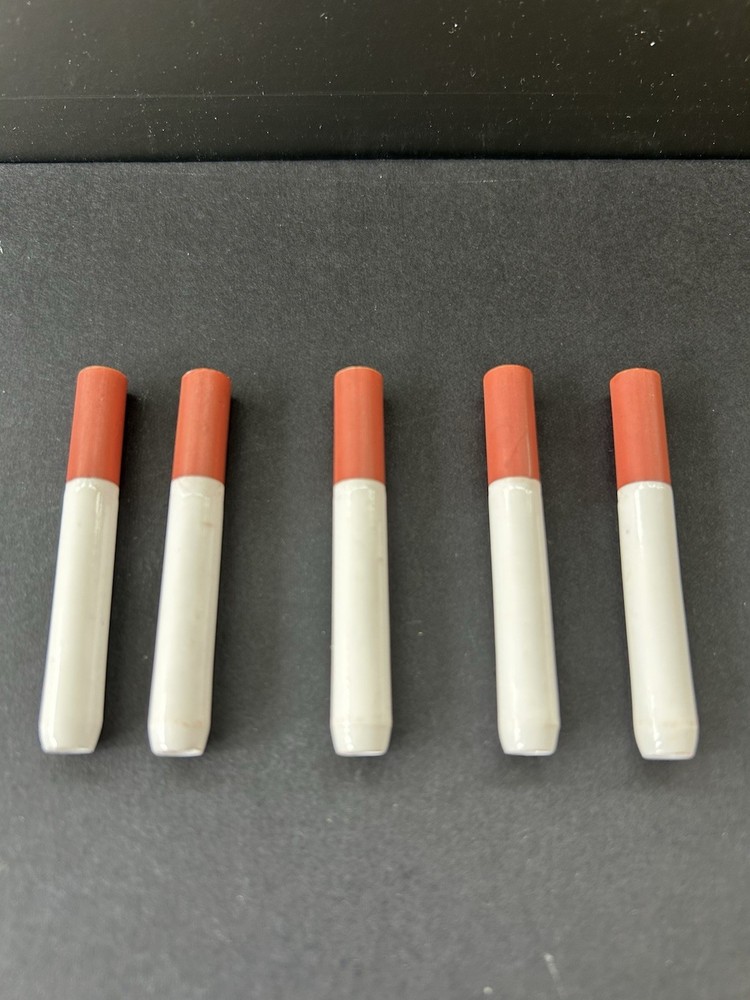 Ceramic Cigarette One Hitters (5 Pieces) New 2 Inches