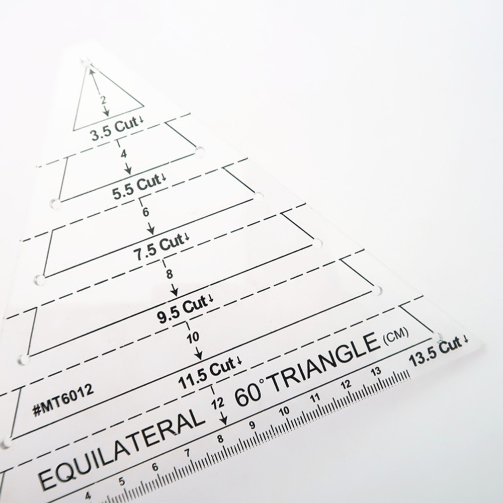 Triangle Patchwork Ruler Acrylic 60 Degree Quilting Template for Crafts