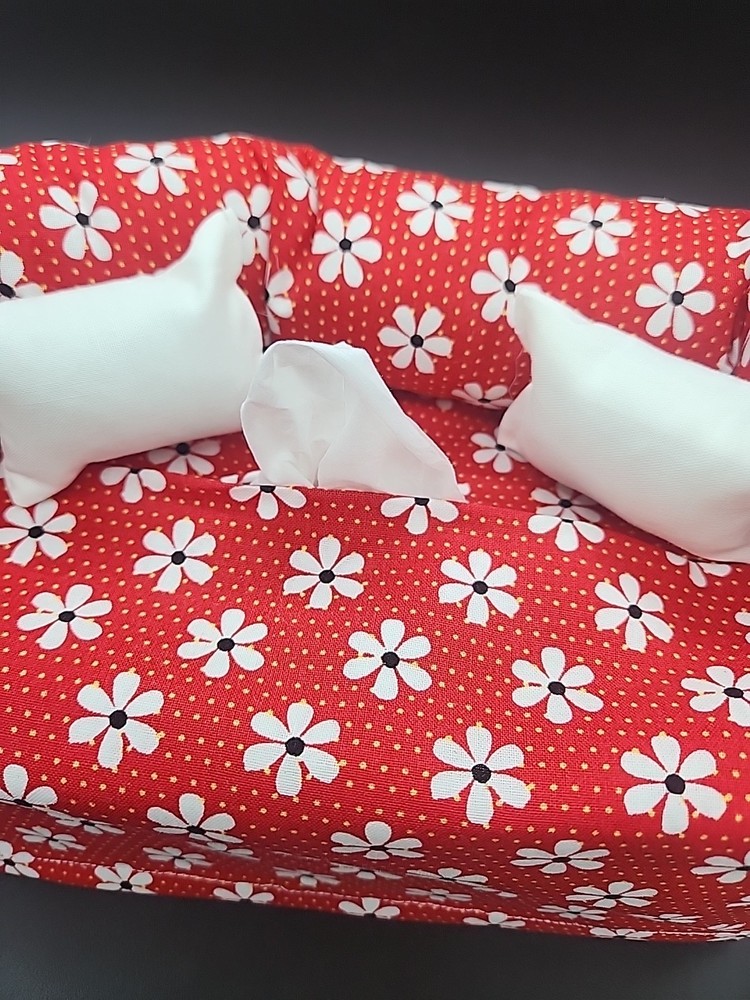 Tissue Box Cover Handmade couch With Pillows