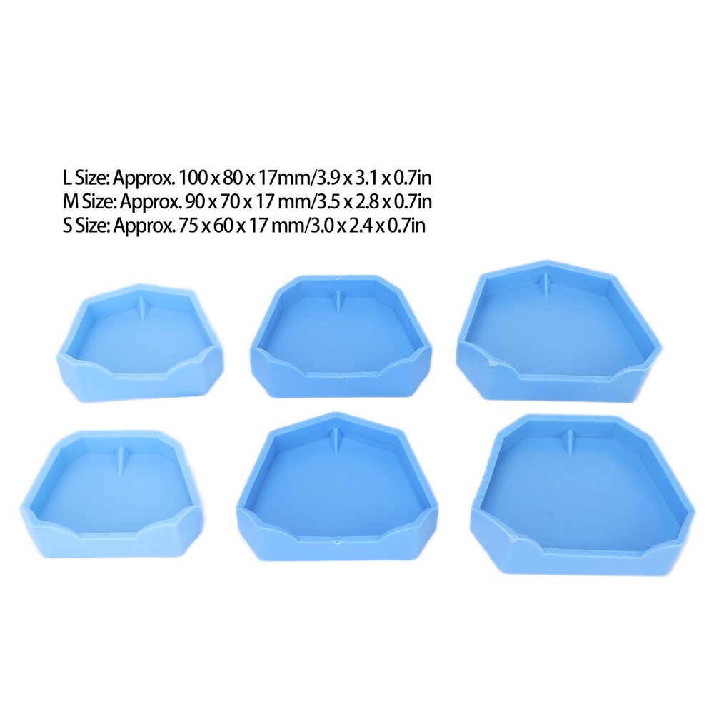 6pcs Dental Lab Model Base Silicone Dental Lab Loading Blue For Dentists