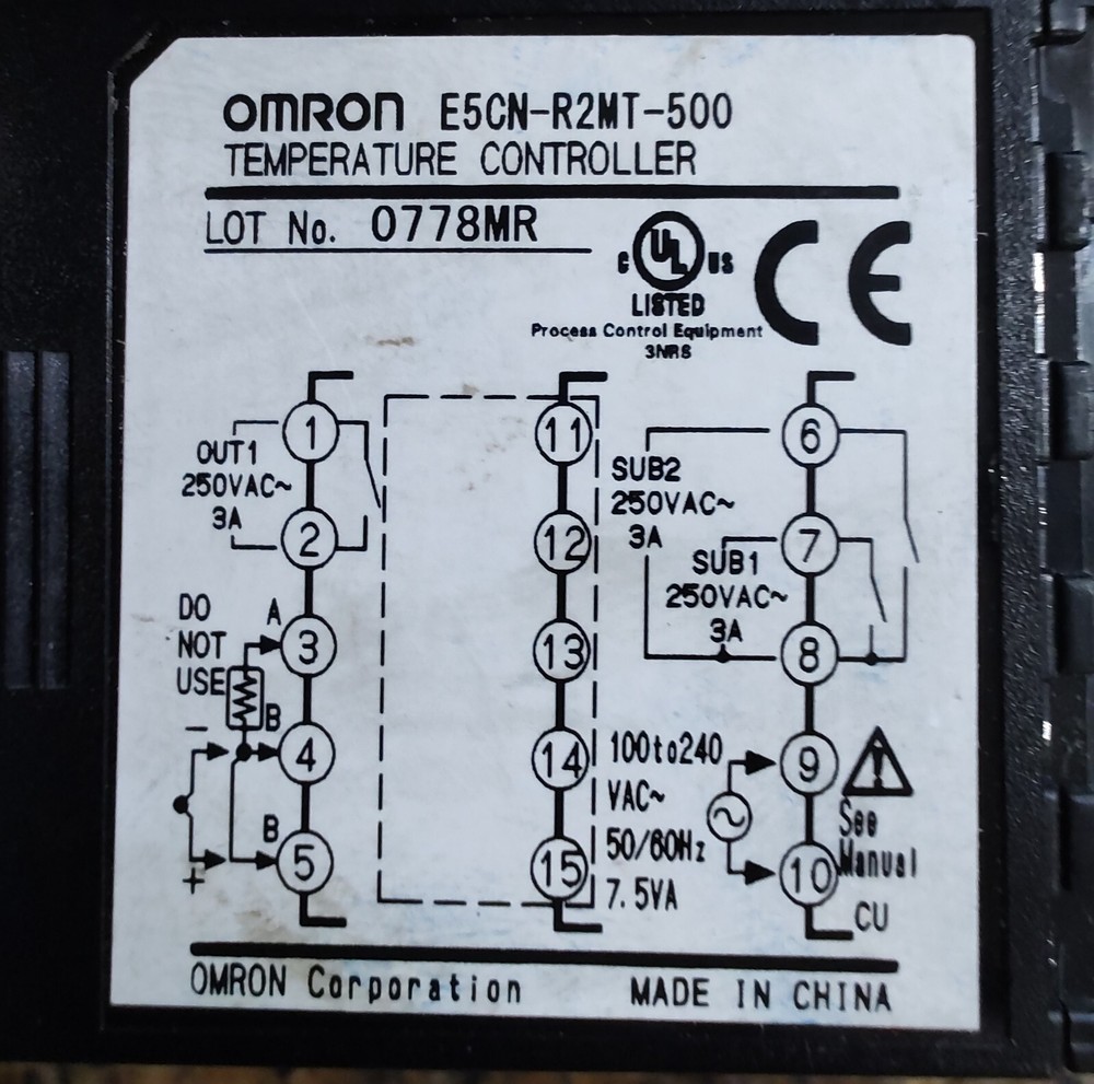 OMRON E5CN-RMT-500 TEMPERATURE CONTROLLER