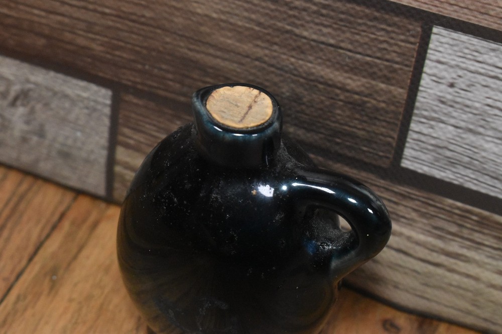 Vintage Mohawk Liqueur Solid Black Handled Mini Advertising Jug