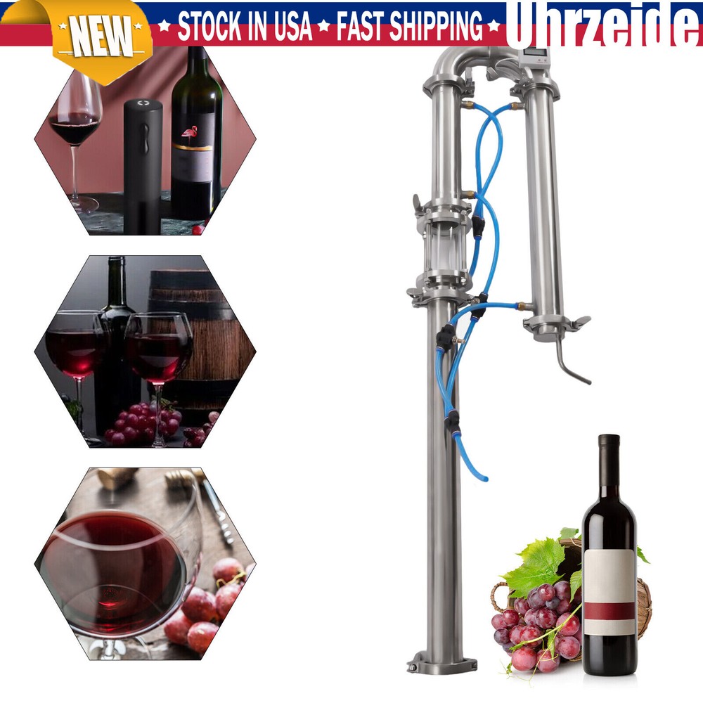 2"inch Stainless Still Moonshine Reflux Distilling Column Brew Wine Making Tool