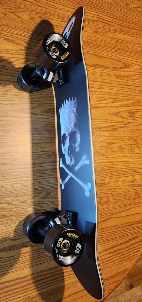 ZERO Skateboards Black Bart "BONES" Simpson 32" Double Kick,+Xtra Wheels n Grip.