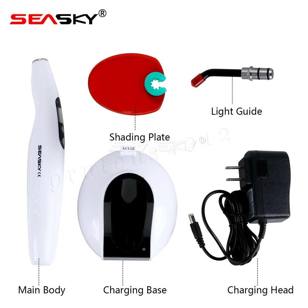 3pcs Dental Wireless Curing Light Lamp LED-B 5 Second Curing 1500mW/cm²