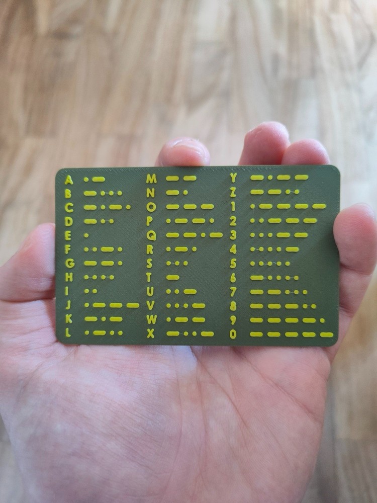 Wallet Card Morse Code
