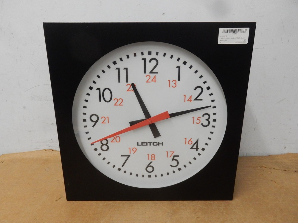 LEITCH ADC-5112 12-Inch Analog Studio Wall Clock with Timecode Input