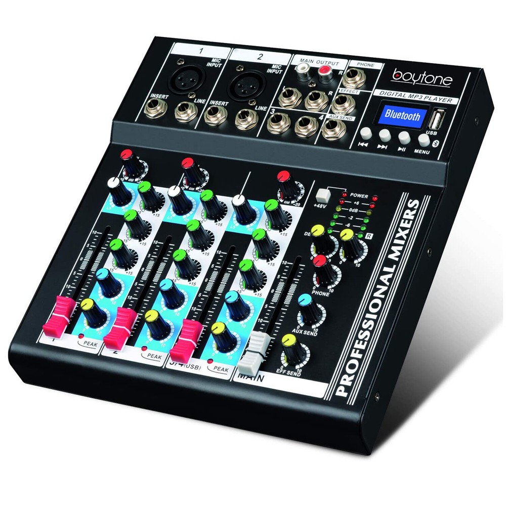 Professional Audio Mixer Sound Board Console System Interface 4 Channel Digital