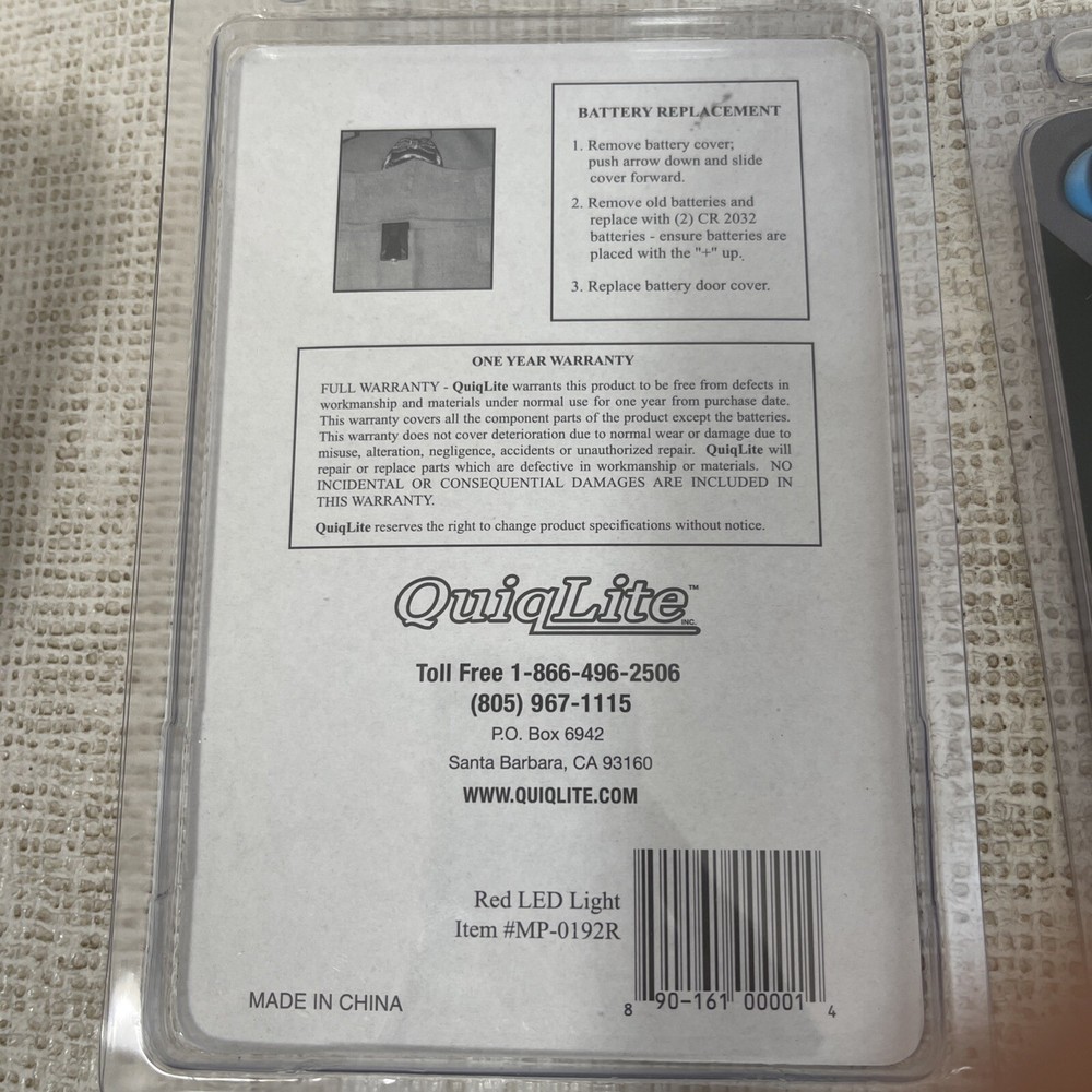 2 Pack Quiqlite New Led Red