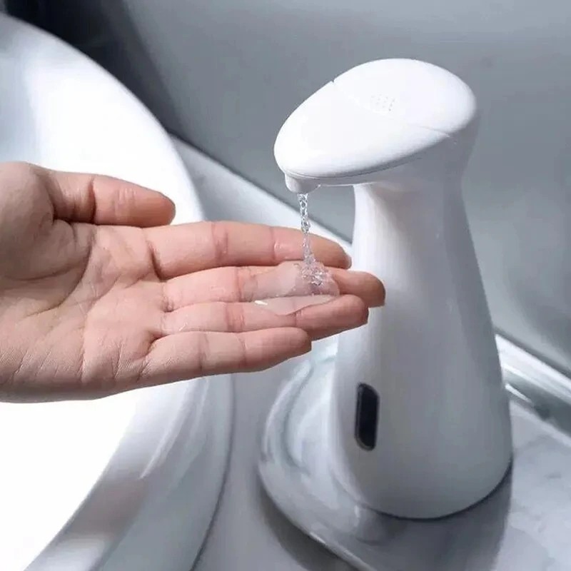 Touchless Automatic Sensor Hand Soap Dispenser White Waterproof ABS Bathroom