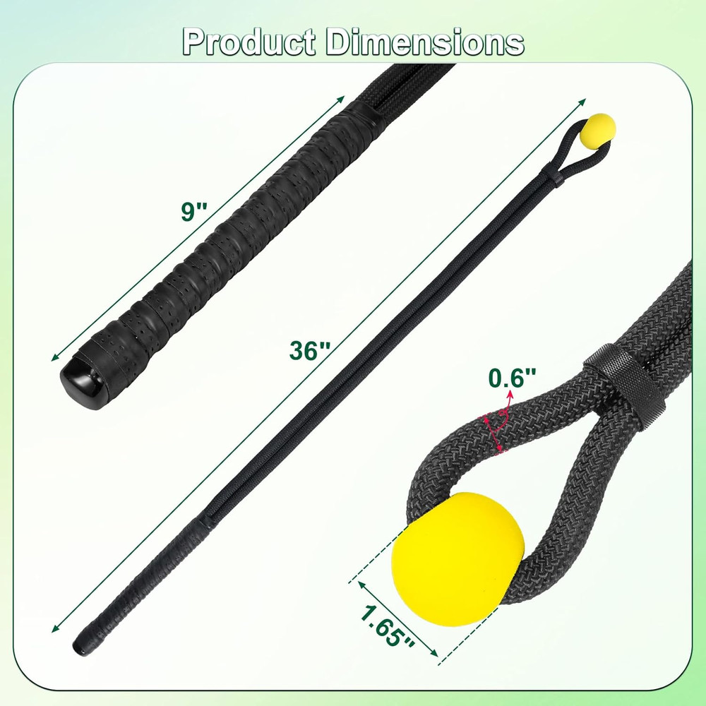 Golf Rope Swing Trainer & Aid – Elevate Speed Tempo Flexibility | All-Level Warm