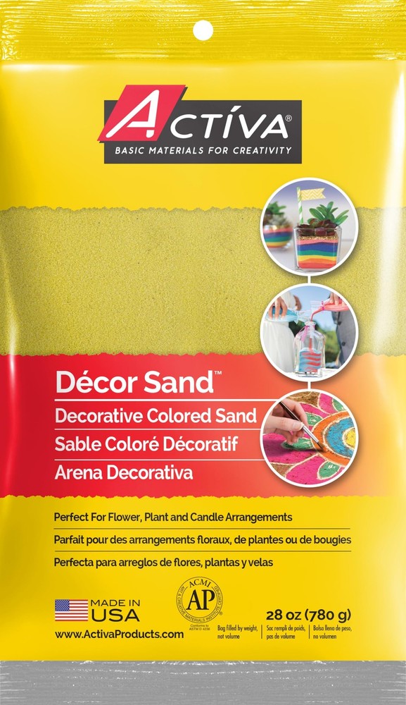 ACTIVA D√©cor Sand, 28-Ounce, Bright Yellow