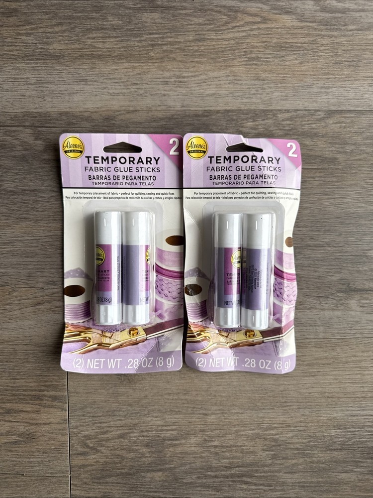 Aleene's Temporary Fabric Glue Sticks 4/Pkg .28oz