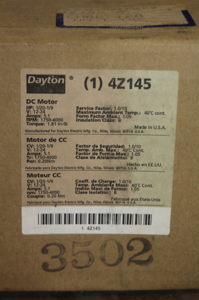 Dayton Mohawk Motor 4Z145 5947634