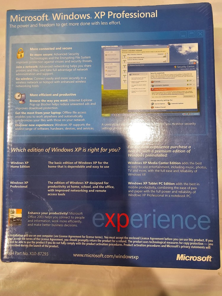 Microsoft Windows XP Professional SP2 Full English Retail MS WIN PRO=SEALED BOX=