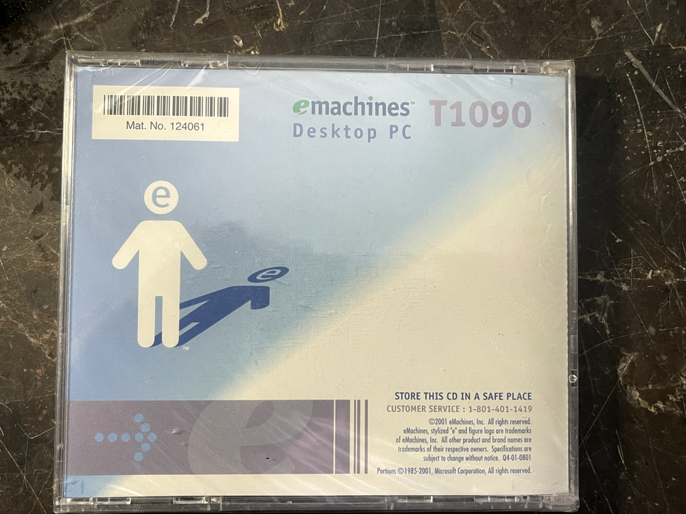 eMachines Desktop Restore Discs T1090-SEALED