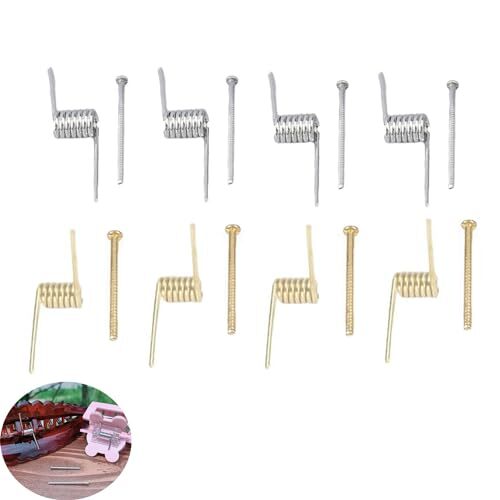 8 Set Hair Claw Clip Spring Replacement with Central Axle Rod for Large Medium